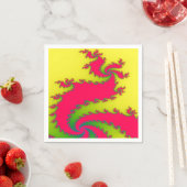 新年中国のドラゴンフラクタル紙ナプキンス スタンダードカクテルナプキン (インサイチュ)