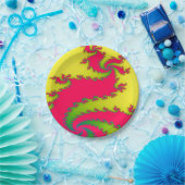 新年中国のドラゴンフラクタル紙パーティープレート ペーパープレート (パーティー)