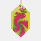 新年中国のドラゴンフラクタル ガラスオーナメント (正面右)