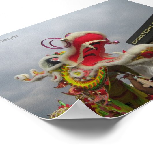 新年中国のドラゴンポスター ポスター (角)