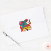 新年中国のドラゴン水の色フーフー2024 SqS スクエアシール (封筒)