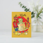 新年中国のドラゴン漫画 ポストカード (スタンド正面)