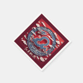 新年中国のドラゴン紙切り2024 PPN スタンダードカクテルナプキン (角)