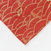 新年中国のドラゴン飾パターンFB フリースブランケット (角)