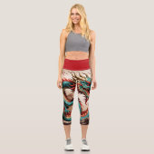 新年中国のドラゴン2024〔占星術の〕十二宮図誕生日LegC1 カプリレギンス (正面)