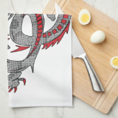 新年中国のドラゴン キッチンタオル (四つ折り)