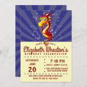 新年中国のドラゴン 招待状 (正面/裏面)