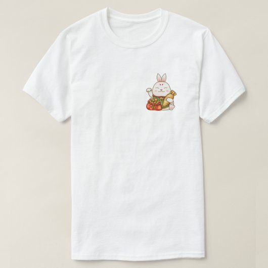 新年中国のラッキーラビット Tシャツ (デザイン正面)