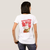 新年中国のラッキーラビット Tシャツ (裏面フル)