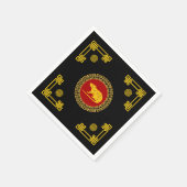 新年中国のラットオーナメント スタンダードカクテルナプキン (角)