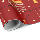 新年中国のランプ包装紙 ラッピングペーパー (ロールコーナー)