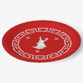 新年中国の折り紙うさぎ&スター紙プラット ペーパープレート (アングル)