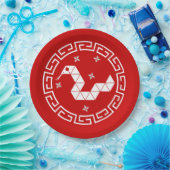 新年中国の折り紙のヘビ&スターズ ペーパープレート (パーティー)