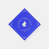 新年中国の折り紙ネズミ スタンダードカクテルナプキン (角)