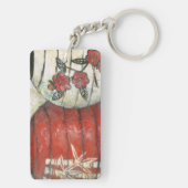 新年中国の提灯フローラプリント キーホルダー (裏面)