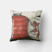 新年中国の提灯フローラプリント クッション (裏面)