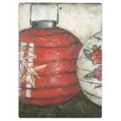 新年中国の提灯フローラプリント クリップボード (裏面)