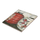 新年中国の提灯フローラプリント タイル (側面)