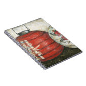 新年中国の提灯フローラプリント ノートブック (右側)