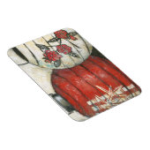 新年中国の提灯フローラプリント マグネット (右側)