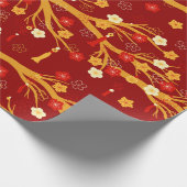 新年中国の支及び房紙 ラッピングペーパー (角)
