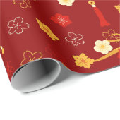 新年中国の支及び房紙 ラッピングペーパー (ロールコーナー)