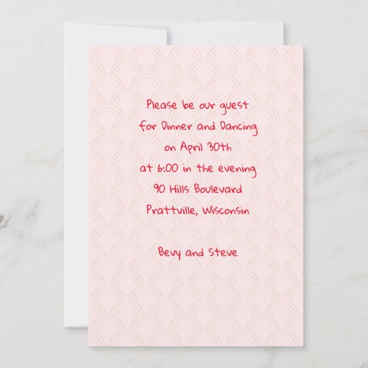 新年中国の春の花飾り 招待状 (裏面)