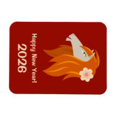 新年中国の火馬2026〔占星術の〕十二宮図 マグネット (横)