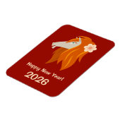 新年中国の火馬2026〔占星術の〕十二宮図 マグネット (左側)