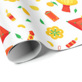 新年中国の灯篭の伝統的模様 ラッピングペーパー (ロールコーナー)