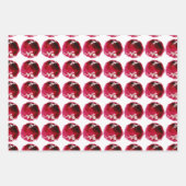 新年中国の花模様3SWP ラッピングペーパーシート (正面3)