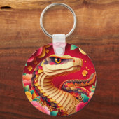新年中国の蛇折り紙スタイル2025 BRK キーホルダー (正面)