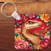 新年中国の蛇折り紙スタイル2025 BSqK キーホルダー (正面)