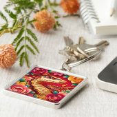 新年中国の蛇折り紙スタイル2025 LMSqK キーホルダー (側面)