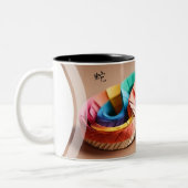 新年中国の蛇折り紙〔占星術の〕十二宮図誕生日M3 ツートーンマグカップ (左)