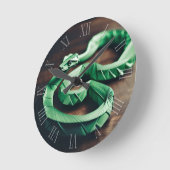 新年中国の蛇折り紙〔占星術の〕十二宮図誕生日WC2 ラウンド壁時計 (傾斜)