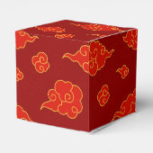 新年中国の赤めでたい雲のお願いボックス フェイバーボックス (裏面サイド)