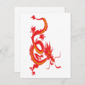 新年中国の赤ドラゴン シーズンカード (正面/裏面)