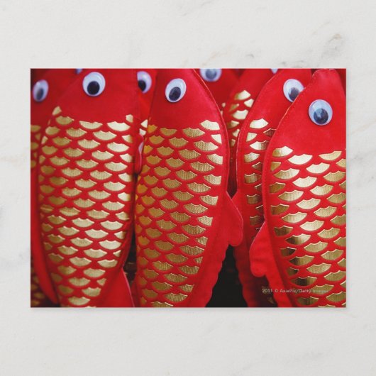 新年中国の赤紙魚 シーズンポストカード (正面)