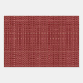 新年中国の赤金ゴールドゴールデン〔占星術の〕十二宮図アジア ラッピングペーパーシート