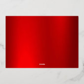 新年中国の赤馬箔挨拶 箔シーズンカード (裏面)