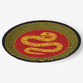 新年中国の飾り蛇 ペーパープレート (アングル)