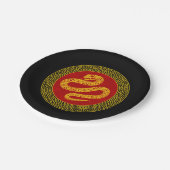 新年中国の飾り蛇 ペーパープレート (アングル)