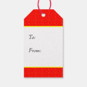 新年中国の – 赤ラッキーFuシンボル ギフトタグ (裏面)