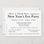 新年会パーティー 招待状 (裏面)