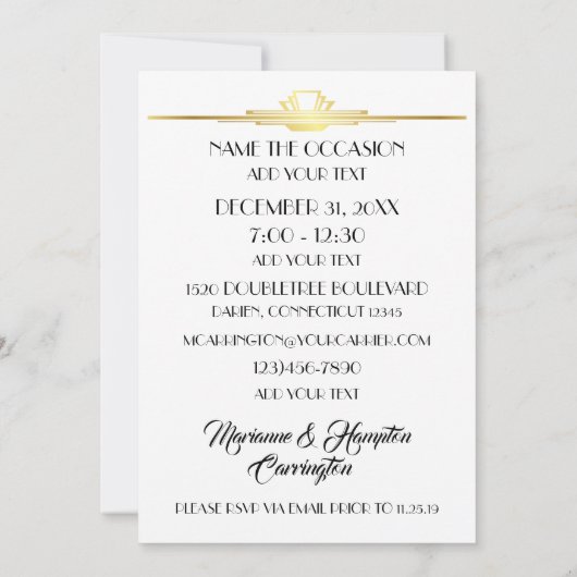 新年会(ニューイヤーパーティ) 招待状 (裏面)