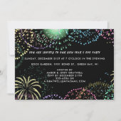 新年会 花火 祝祭 招待状 (正面)