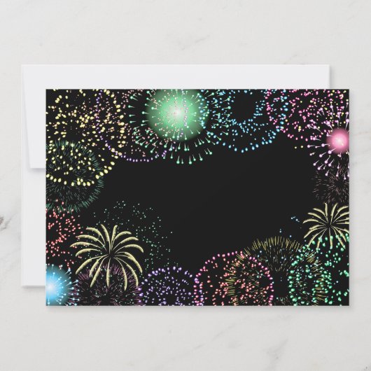 新年会 花火 祝祭 招待状 (裏面)
