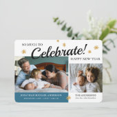 新年写真男の赤ちゃん誕生のお知らせ シーズンカード (スタンド正面)