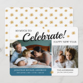 新年写真男の赤ちゃん誕生のお知らせ シーズンカード (正面/裏面)